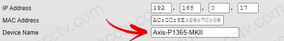 Axis device name Axis device name
