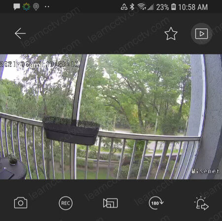 Wisenet camera added to the App Wisenet camera added to the App
