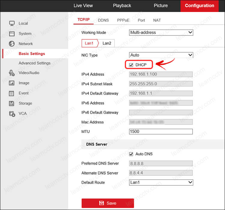 Enable DHCP on Hikvision DVR using a Web browser Enable DHCP on Hikvision DVR using a Web browser
