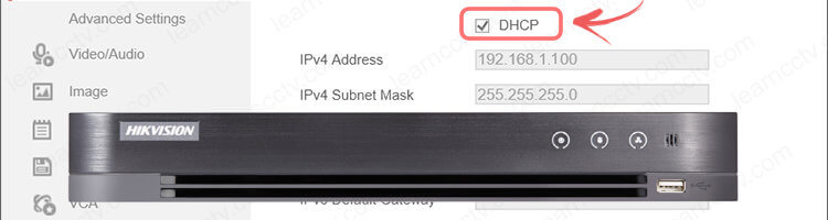 Enable DHCP on Hikvision DVR via Web browser Enable DHCP on Hikvision DVR via Web browser