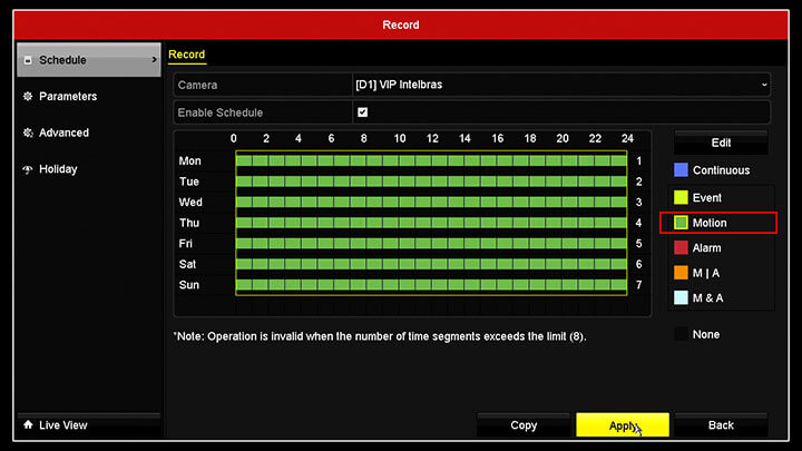 Hikvision DVR Record Schedule Hikvision DVR Record Schedule