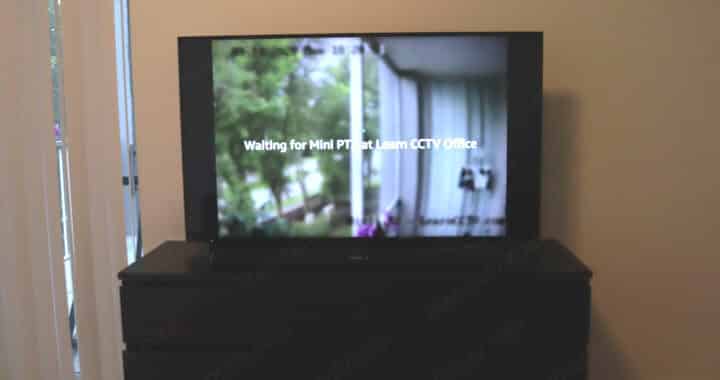 Hikvision Mini PTZ camera on TV Hikvision Mini PTZ camera on TV