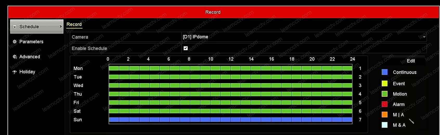 Hikvision NVR Record options Hikvision NVR Record options