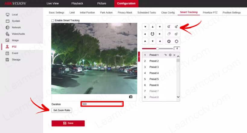 Hikvision PTZ set zoom ratio Hikvision PTZ set zoom ratio
