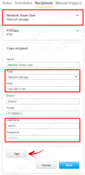 Network Share Recipient Network Share Recipient