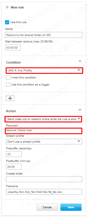 Record to the Network share on MD Record to the Network share on MD