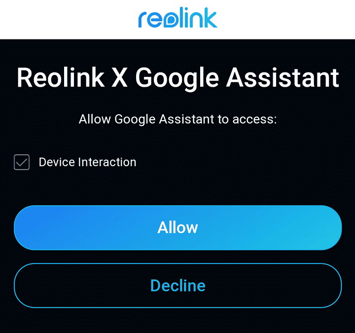 Reolink and Google Home Assistant Reolink and Google Home Assistant