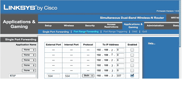 RTSP-rule-in-a-router RTSP rule in a router