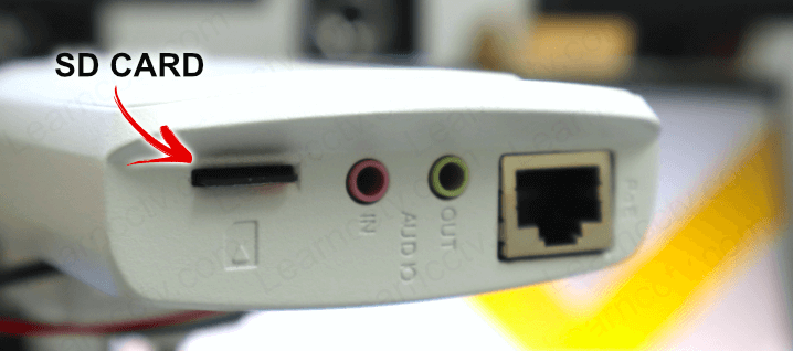 SD card into the camera SD card into the camera