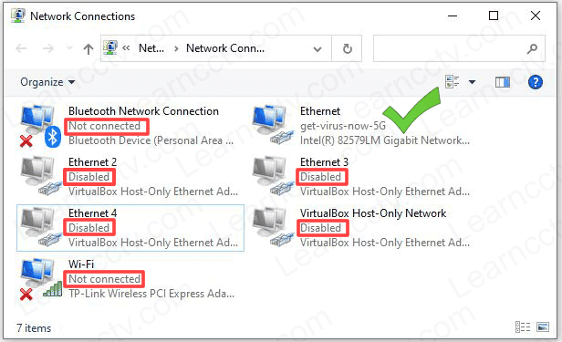 Virtual Interface disabled Virtual Interface disabled