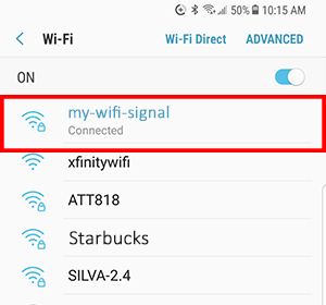 WiFi-Signal-connected Mobile WiFi connection
